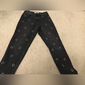 Rhinestone Alien Straight Jeans